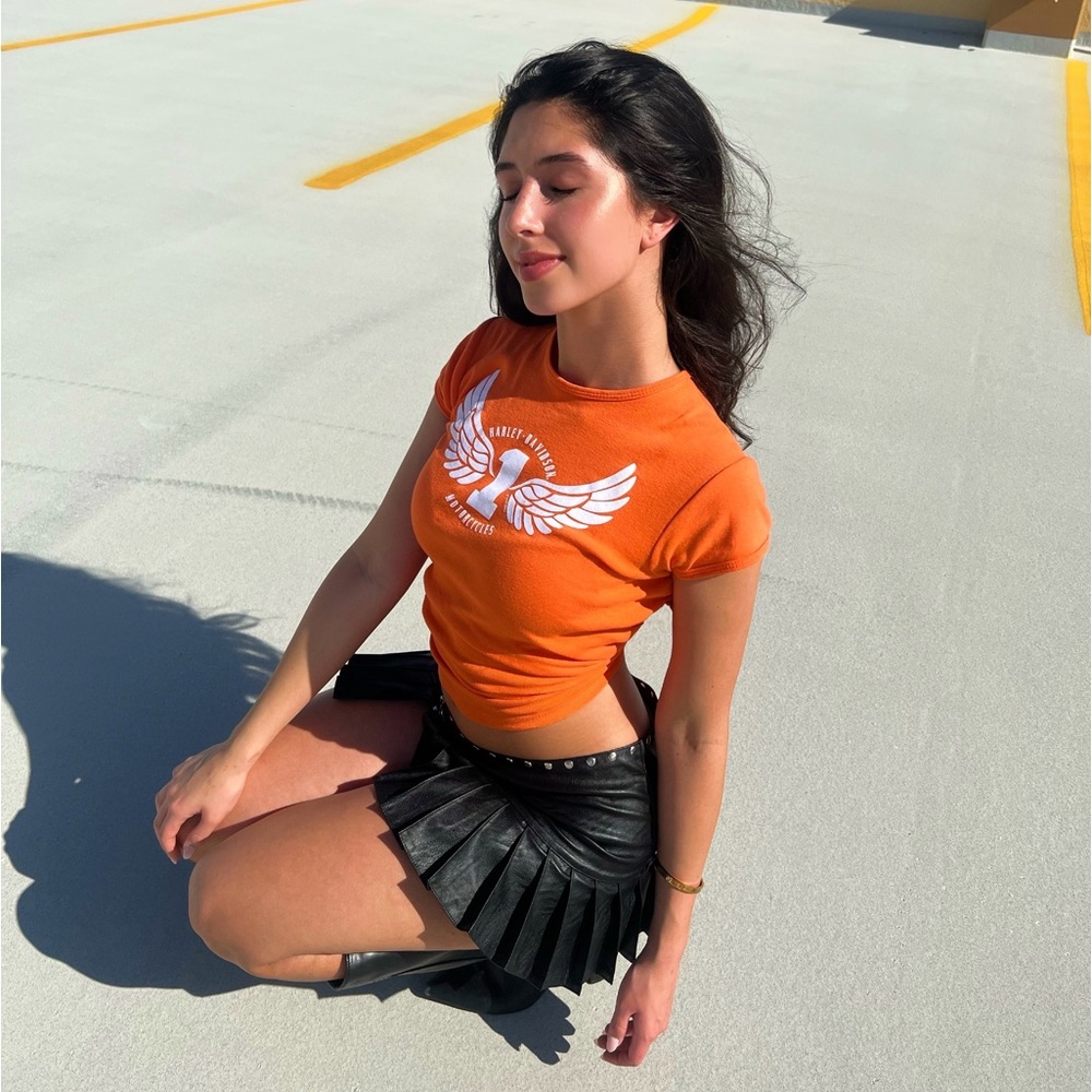 Vintage Harley Davidson angel baby tee
